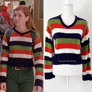 Rare 90s Vintage Chenille Crop Sweater ASO Willow in Buffy The Vampire Slayer